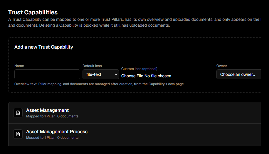 Every Capability mapped, owned, and ready to publish